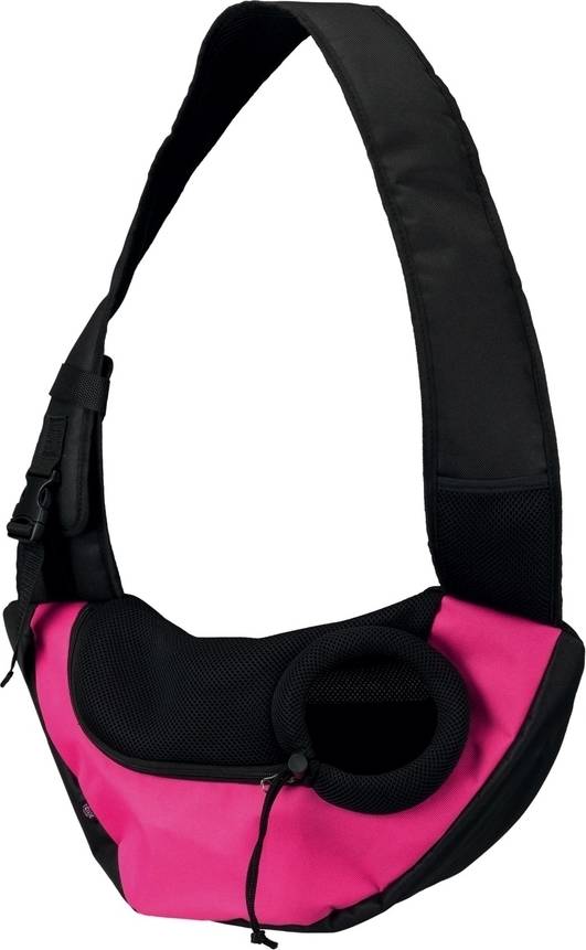 Trixie Buikdrager Sling Draagtas Roze / Zwart 50X18X25 CM