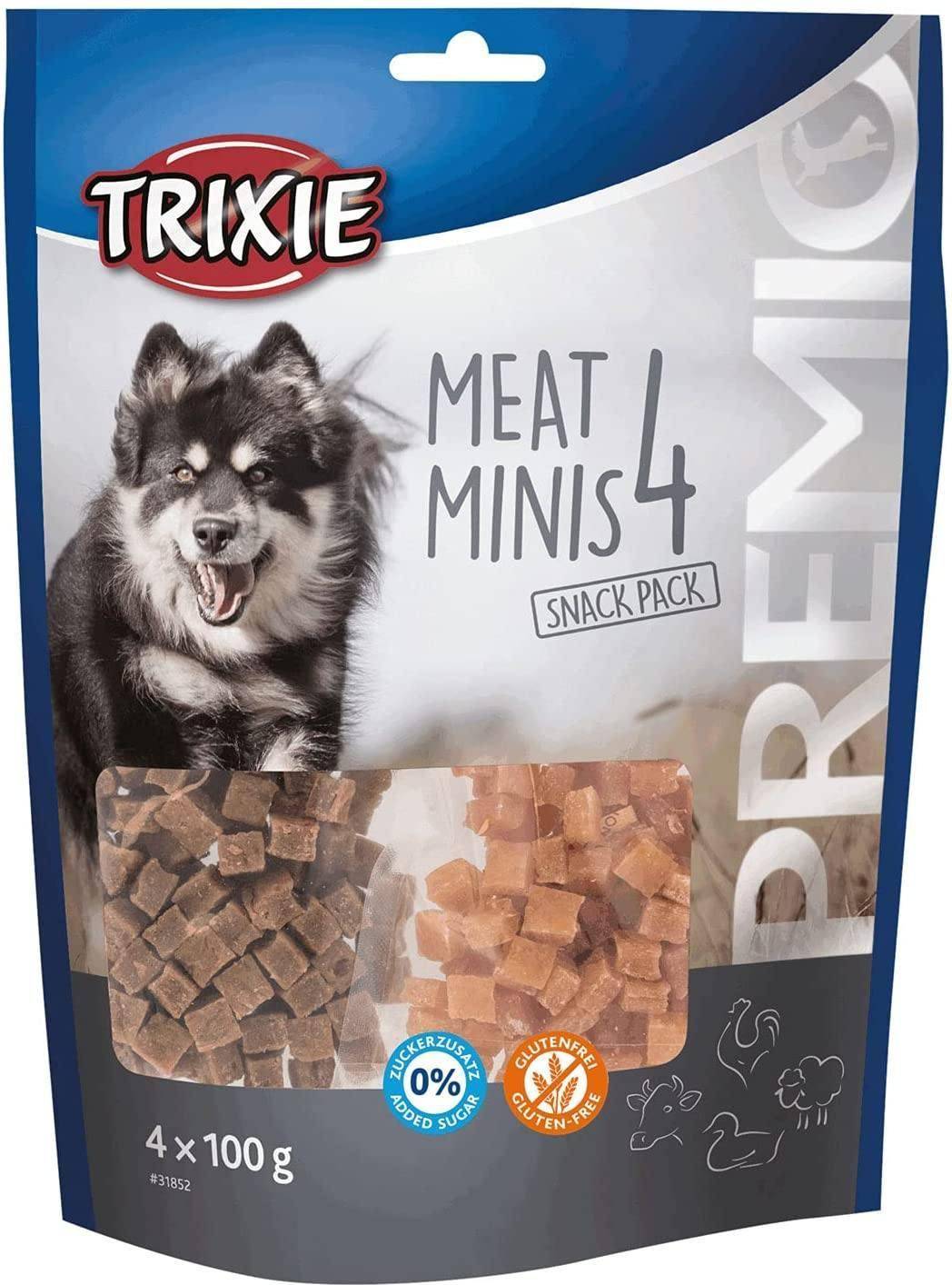 Trixie Premio Vlees Minis Kip / Eend / Rund / Lam 4X100 GR