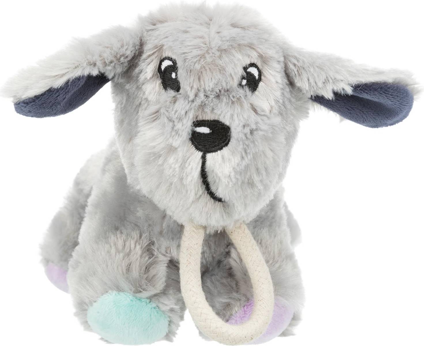 Trixie Junior Pluche Hond Met Touw 24 CM 3ST