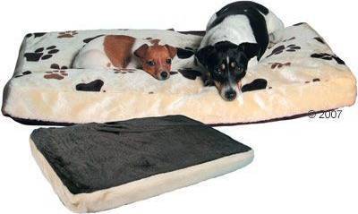 Trixie Hondenkussen Gino Pootprint Beige/lichtbruin 120X75 CM
