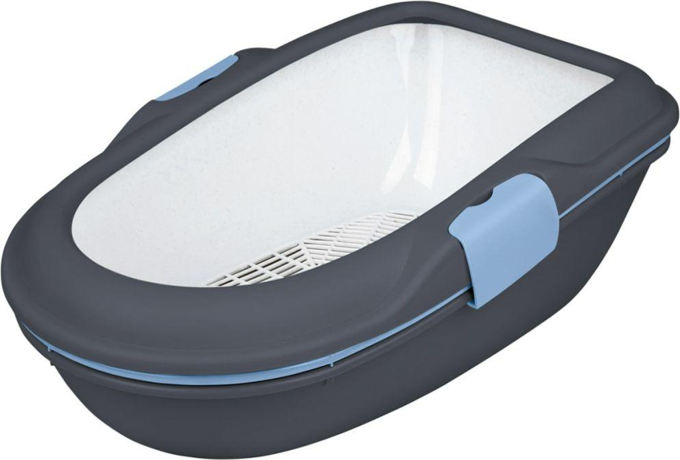 Trixie Berto Kattenbak Open Met Scheidingssyteem Grijs/pastelblauw/graniet 59X39X22 CM