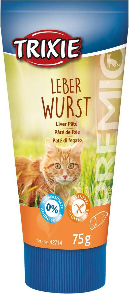 Trixie Premio Leverworstpasta Kat 75 GR