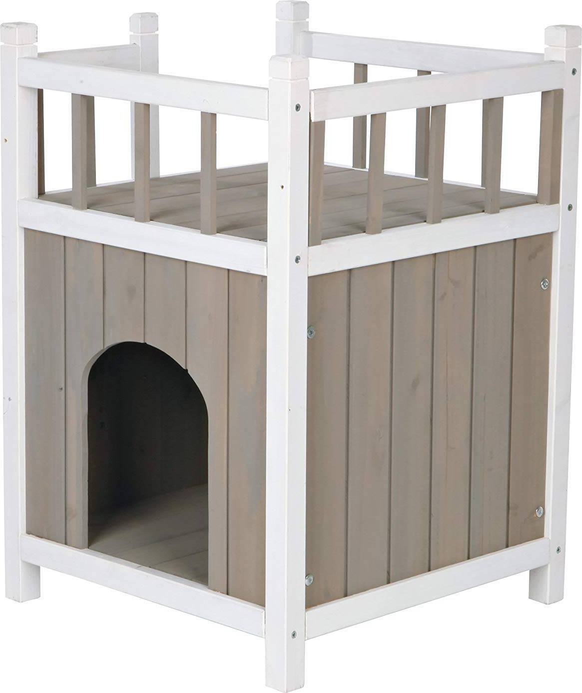 Trixie Kattenhuis Cat's Home Met Balkon Grijs / Wit 45X65X45 CM