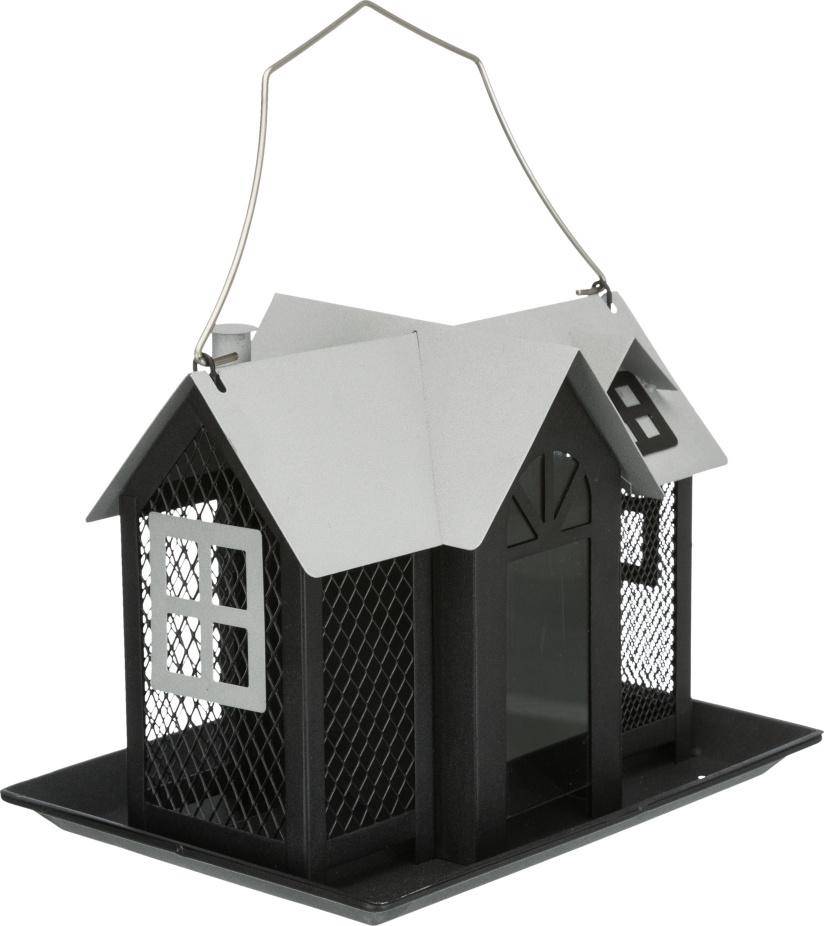 Trixie Voederhuis Villa Metaal Zwart 26X19X19 CM