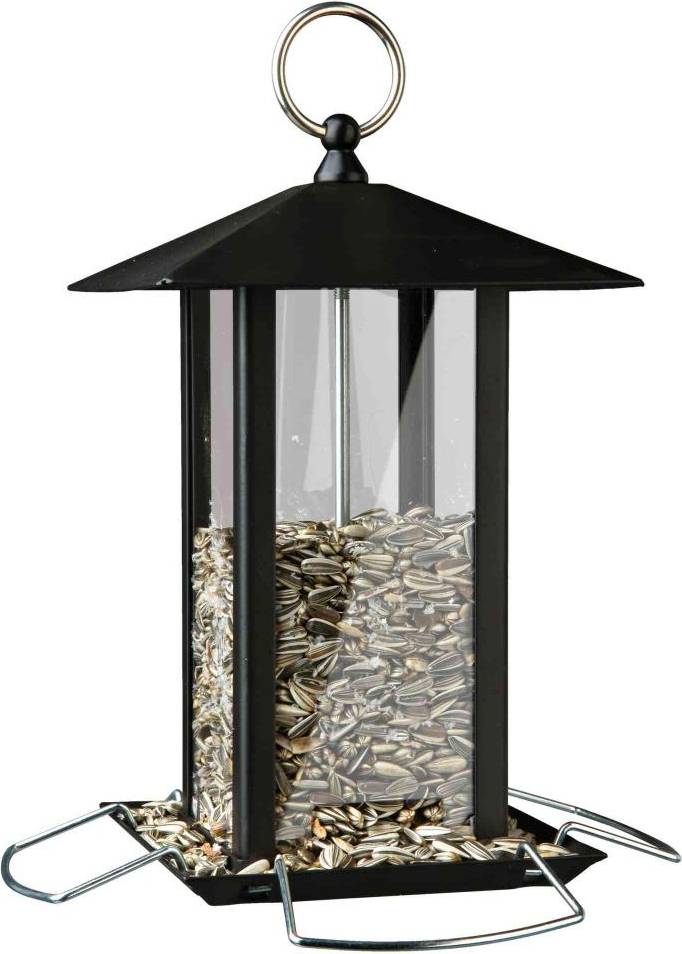 Trixie Voerdispenser Lantaarn Metaal Zwart 19X20X19 CM