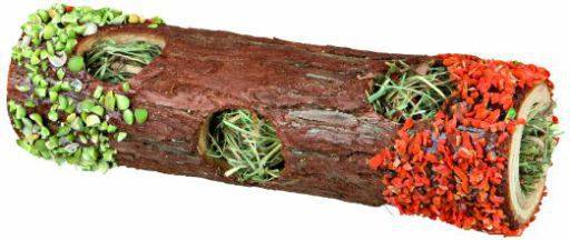 Trixie Tunnelbuis Met Hooi en Hibiscusbloesem / Wortel / Erwt 20X6.5X6.5 CM 25 GR
