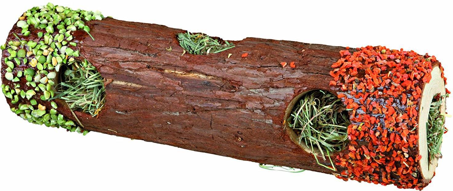Trixie Tunnelbuis Met Hooi en Hibiscusbloesem / Wortel / Erwt 30X9X9 CM 35 GR 2 ST