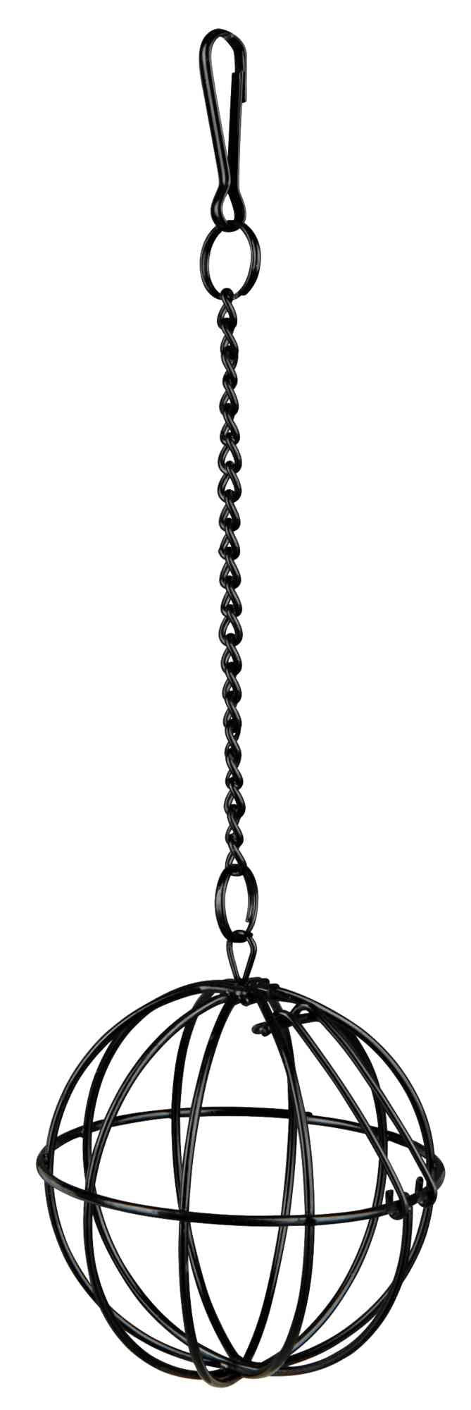 Trixie Voerbal Metaal Zwart 16X16 CM