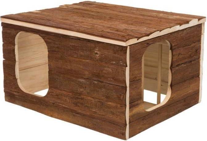 Trixie Natural Living Knaagdierhuis Hilke Met Hooiruif 40X32X23 CM