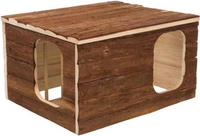 Trixie Natural Living Knaagdierhuis Hilke Met Hooiruif 40X32X23 CM