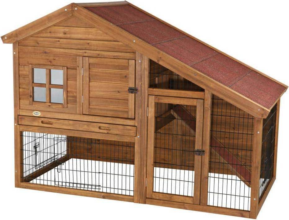 Trixie Natura Konijnenhok Met Ren Bruin 151X107X80 CM