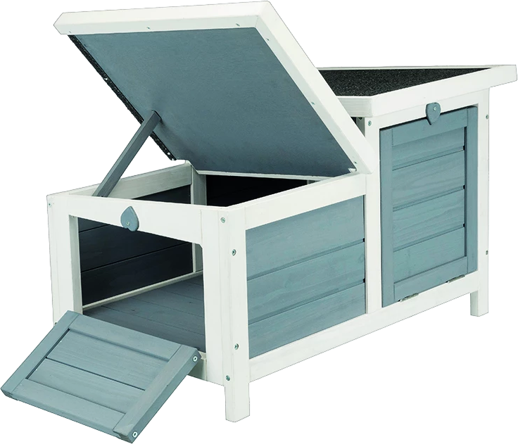 Trixie Knaagdierhuis Met 2 Ingangen Grijs / Wit 70X45X43 CM