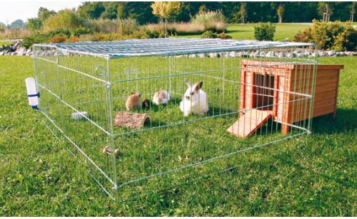 Trixie Natura Knaagdierren Met Dak Gegalvaniseerd Metaal 216X65X116 CM