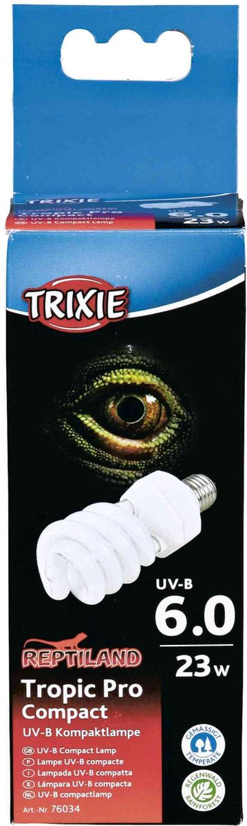Trixie Reptiland Tropic Pro Compact 6.0 Uv-B Lamp 23 WATT 6X6X15.2 CM