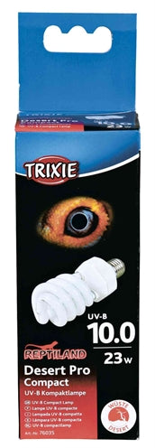 Trixie Reptiland Desert Pro Compact 10.0 Uv-B Lamp 23 WATT 6X6X15.2 CM