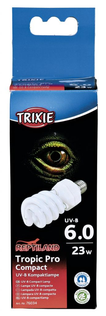 Trixie Reptiland Desert Pro Compact 10.0 Uv-B Lamp 23 WATT 6X6X15.2 CM