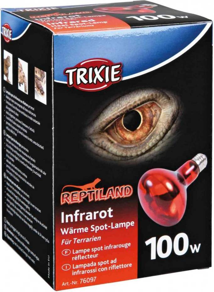 Trixie Reptiland Warmtelamp Infrarood 100 WATT 8X8X10.8 CM 3 ST