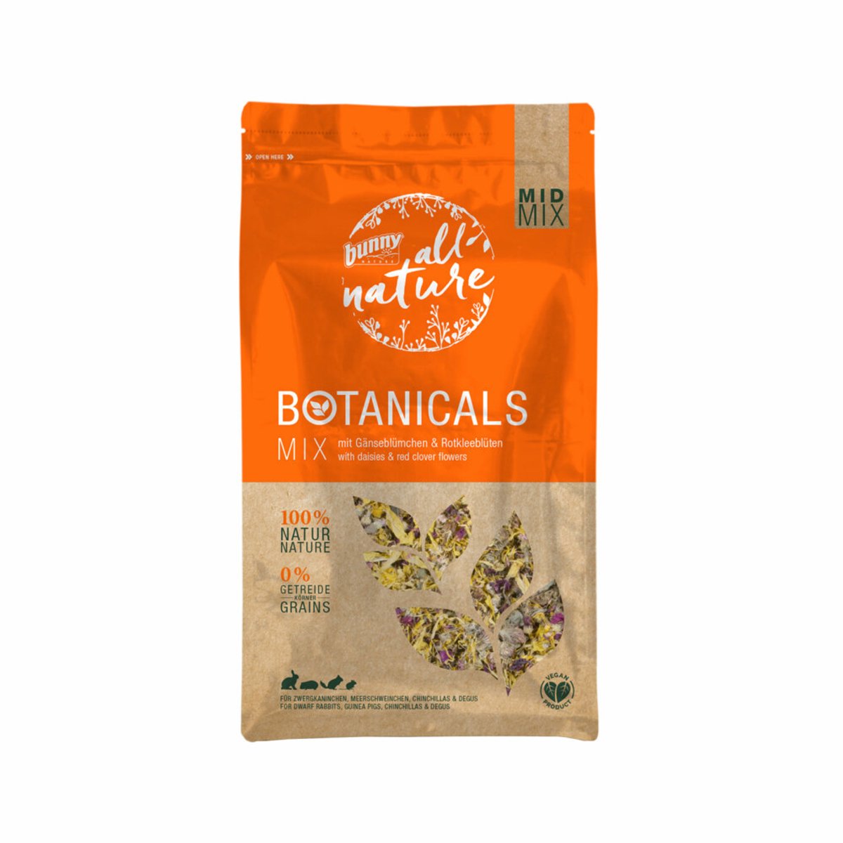 Bunny Nature Botanicals Midi Mix Madelief / Rode Klaver Bloesem 120 GR
