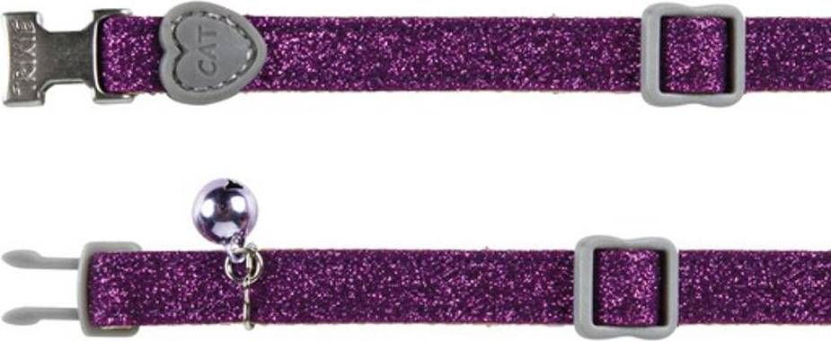 Trixie Halsband Kat Glitter Met Kunststof Sluiting Assorti 4 ST