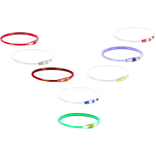 Trixie Lichtgevende Halsband Usb Flash Light Oplaadbaar Tpu Groen 40X0.8 CM