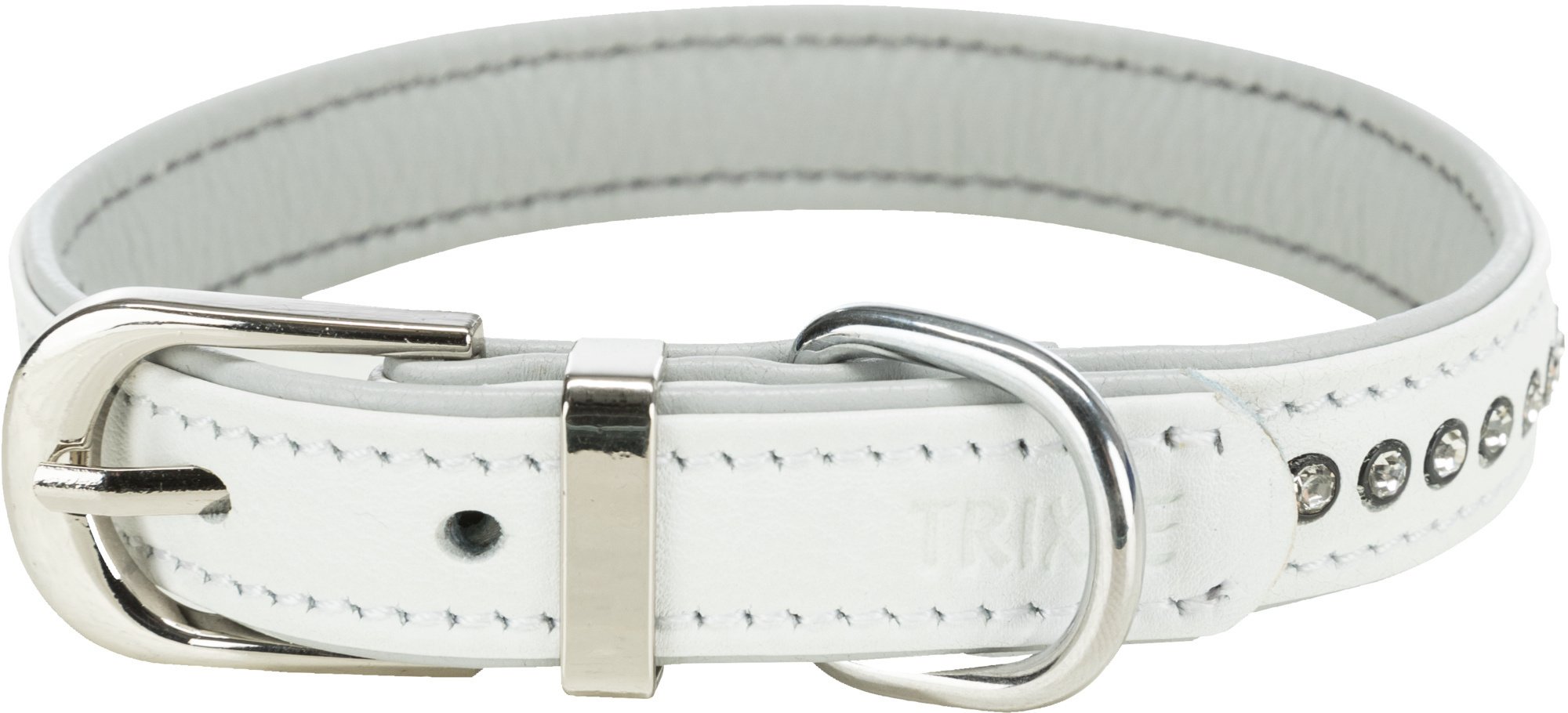 Trixie Halsband Hond Active Comfort Met Strass Steentjes Leer Roze 23-28X1.5 CM