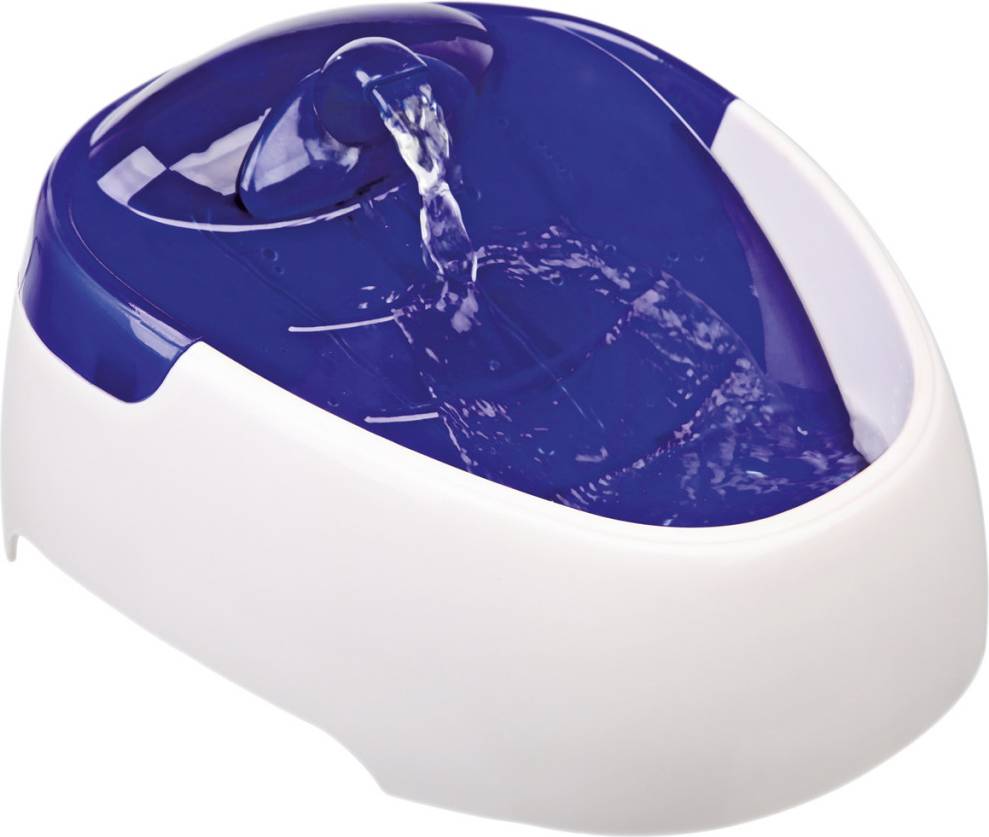 Trixie Drinkfontein Duo Stream Wit / Blauw 1 LTR