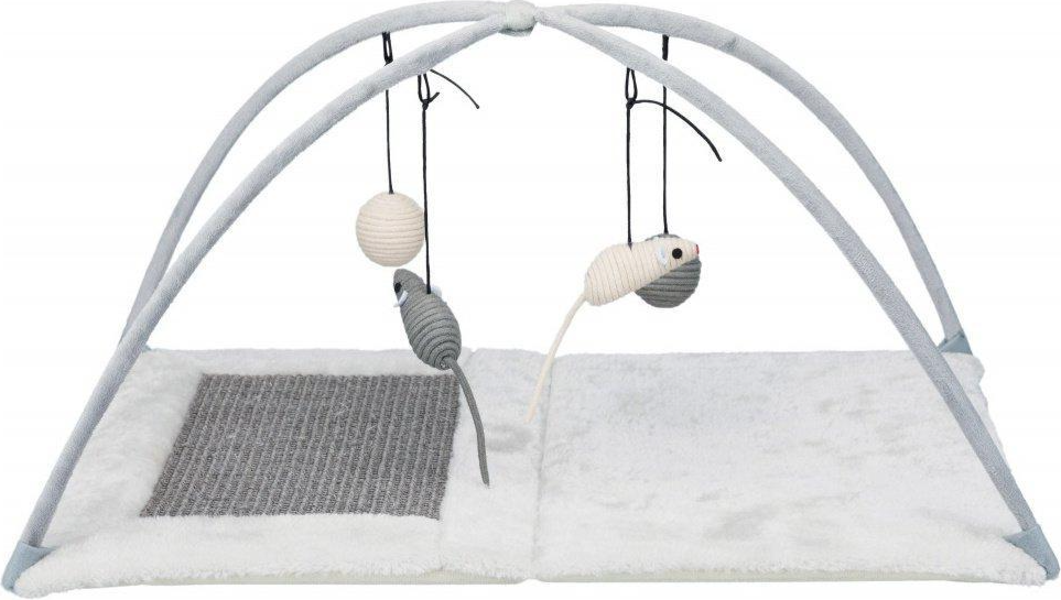 Trixie Krabmat Met Speeltjes Aan Koord Grijs 60X33X42 CM