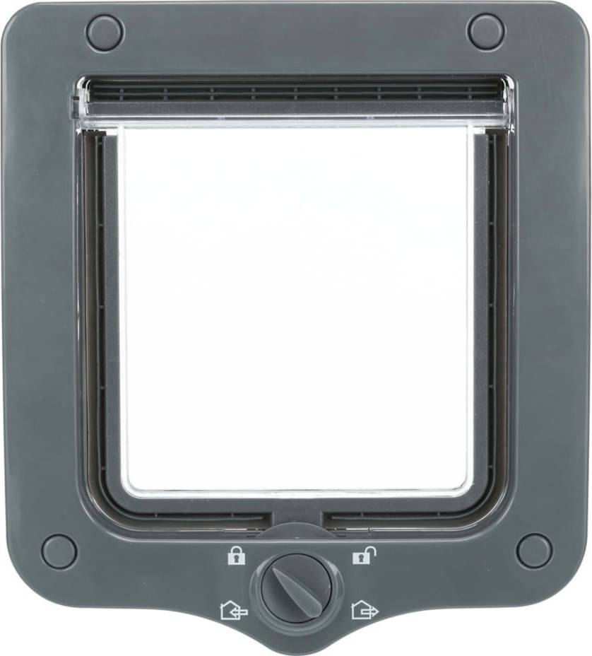 Trixie 4-Weg Kattenluik Inclusief Tunnelstuk Grijs 20X22 CM