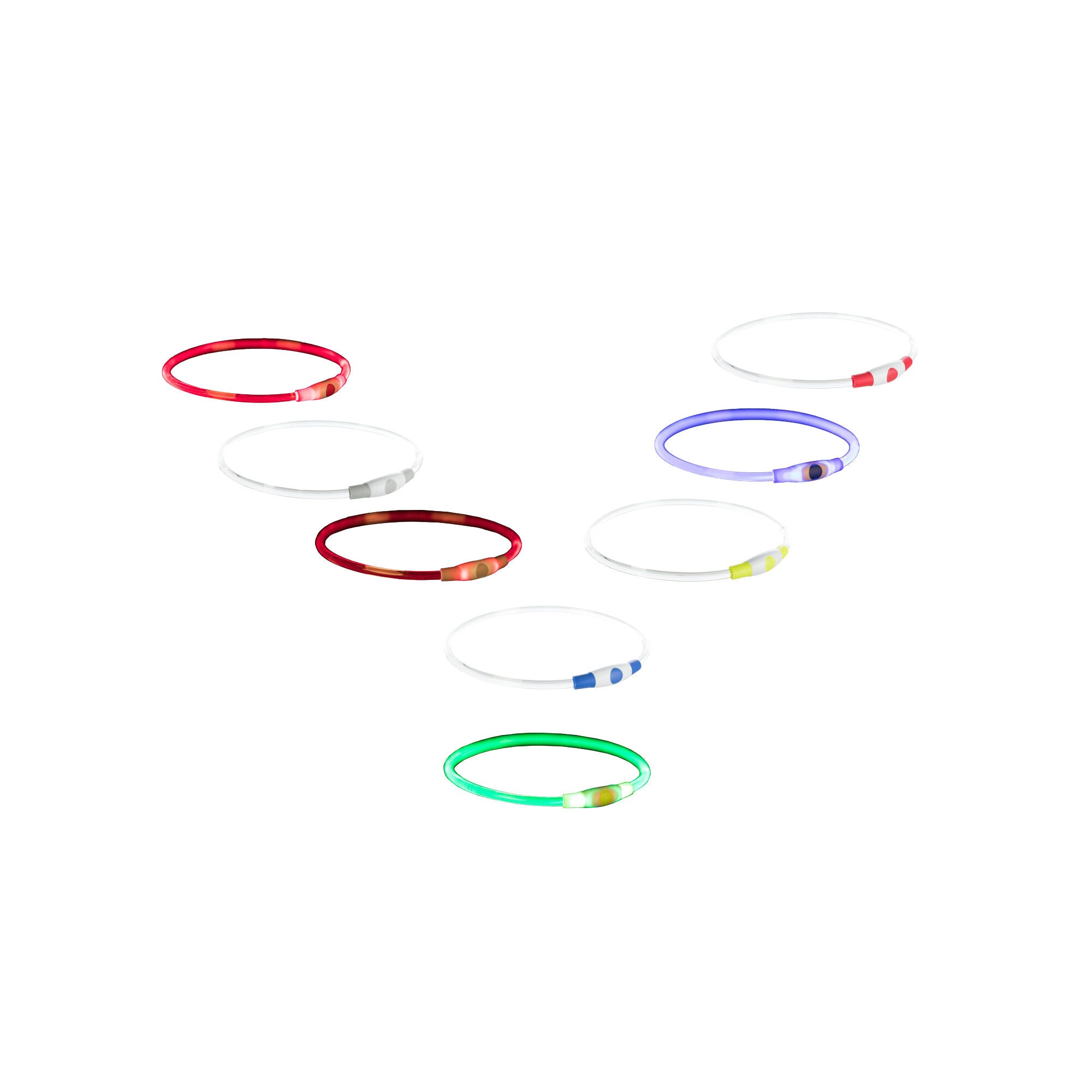 Trixie Lichtgevende Halsband Usb Flash Light Oplaadbaar Tpu Multi 65X0.8 CM