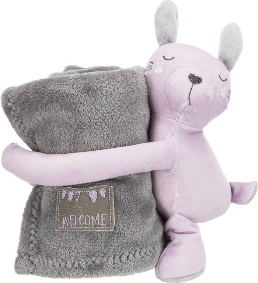 Trixie Junior Speelset Deken en Konijn Grijs / Lila