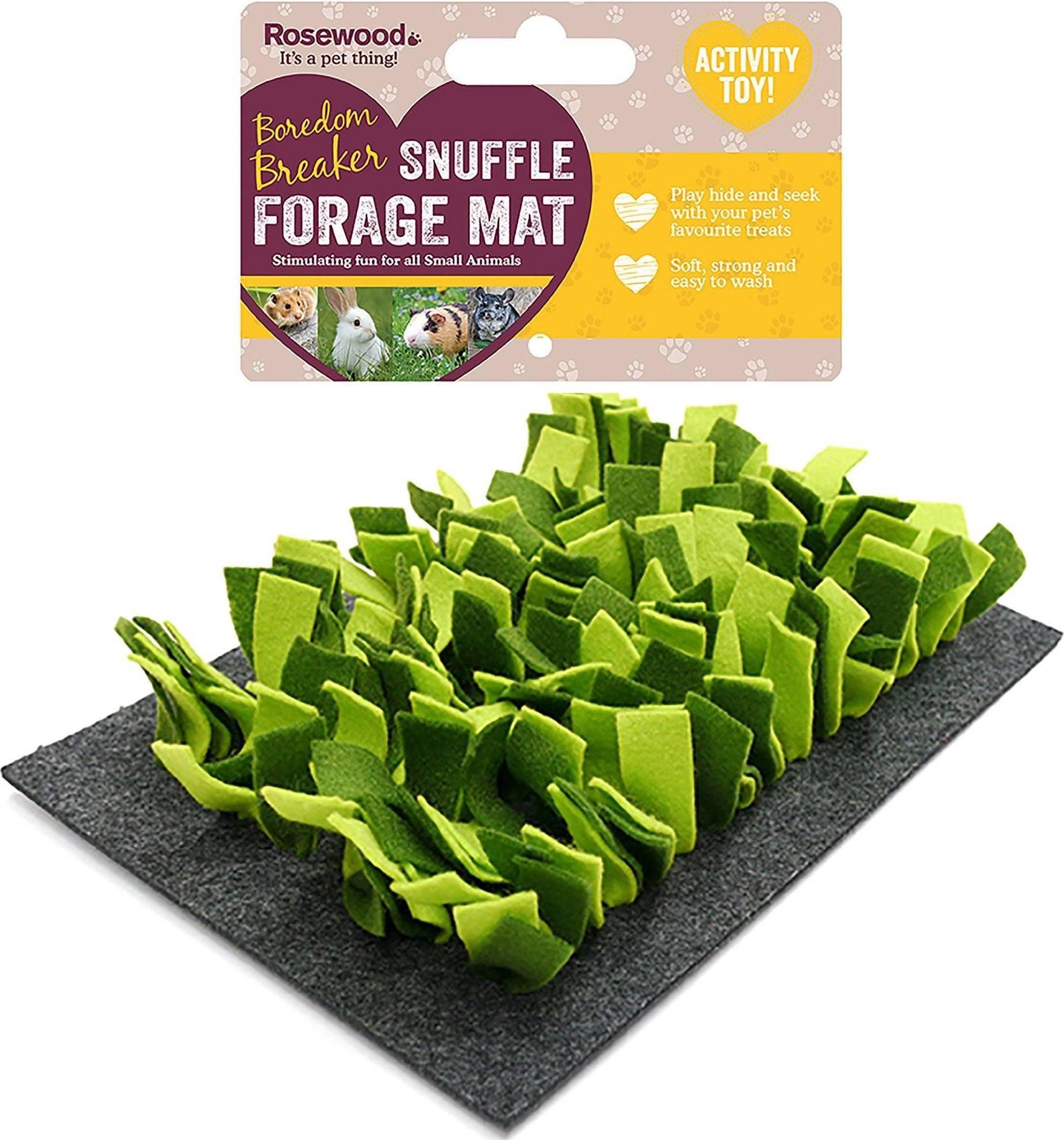 Rosewood Snuffelmat Knaagdier Zwart / Groen 29.5X20 CM
