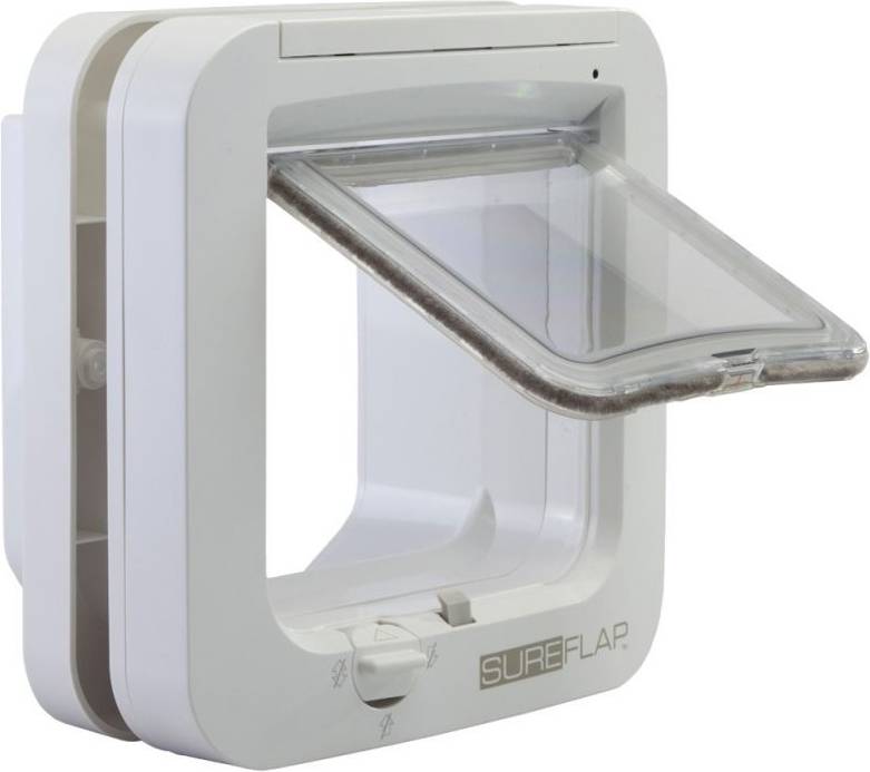 Sureflap 4-Weg Kattenluik Met Microchipherkenning Wit 21X21 CM