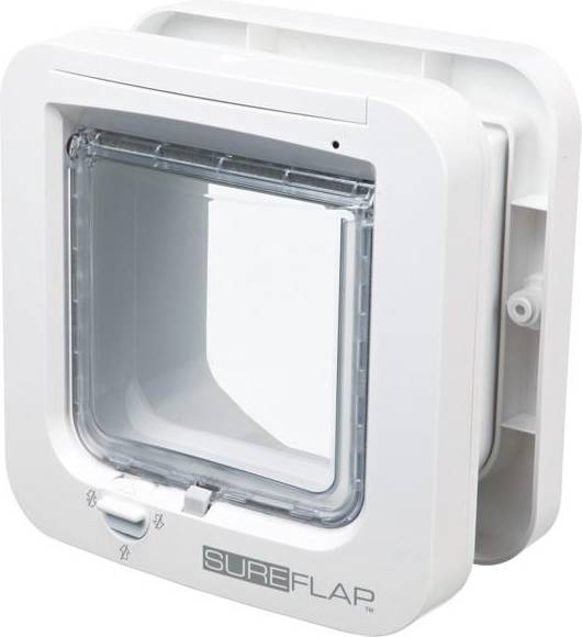 Sureflap 4-Weg Kattenluik Met Microchipherkenning Wit 21X21 CM