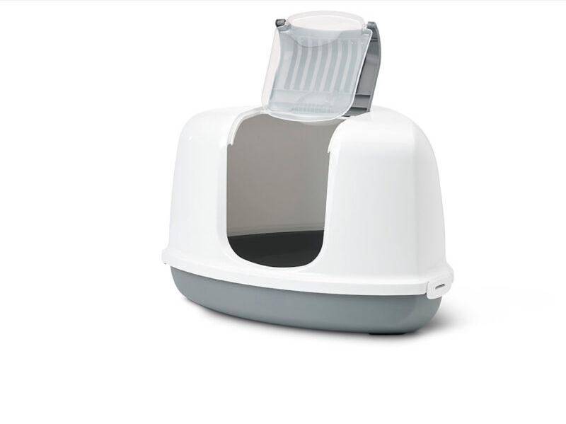 Savic Hoek Kattenbak Nestor Grijs / Wit 58.5X45.5X40 CM