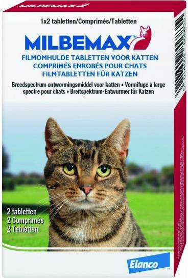 Milbemax Tablet Ontworming Kat 2-8kg 4tbl 2-8 KG 4 TBL
