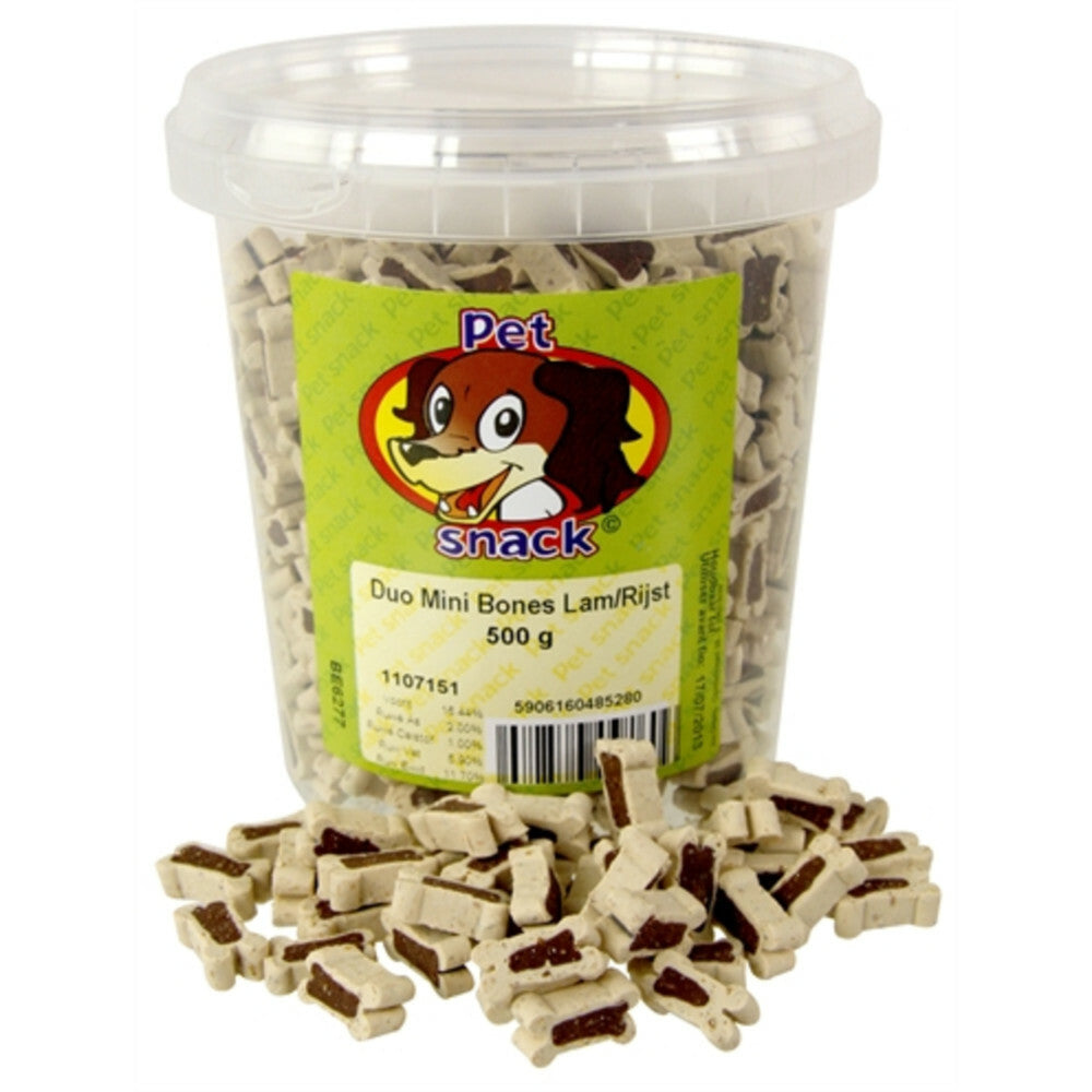 Petsnack Botjes Mini Duo Lam / Rijst 500 GR