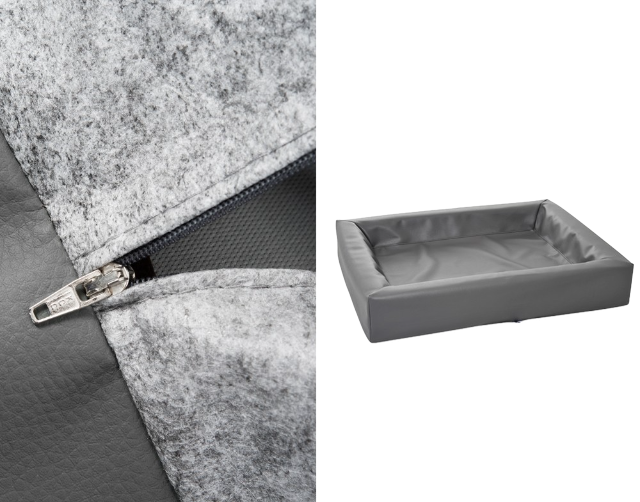 Bia Bed Kunstleer Hoes Hondenmand Grijs BIA-2 60X50X12.5 CM