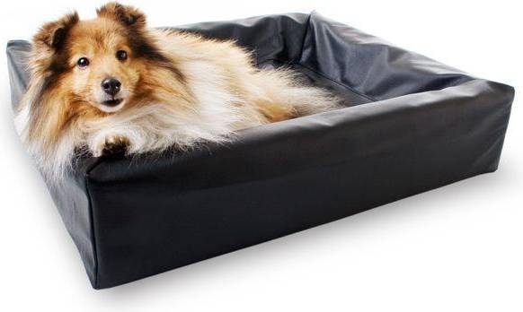 Bia Bed Kunstleer Hoes Hondenmand Zwart BIA-3 70X60X15 CM