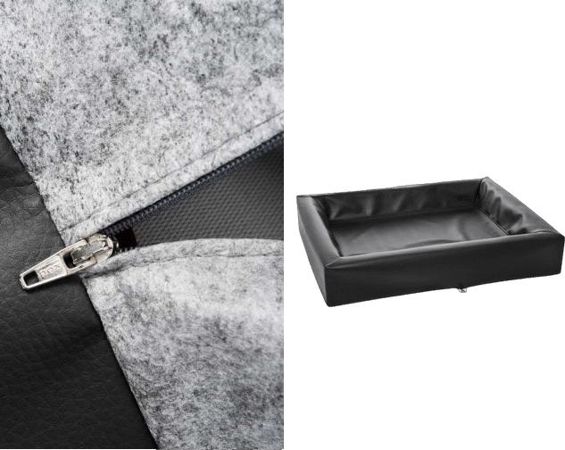 Bia Bed Kunstleer Hoes Hondenmand Zwart BIA-7 120X100X15 CM