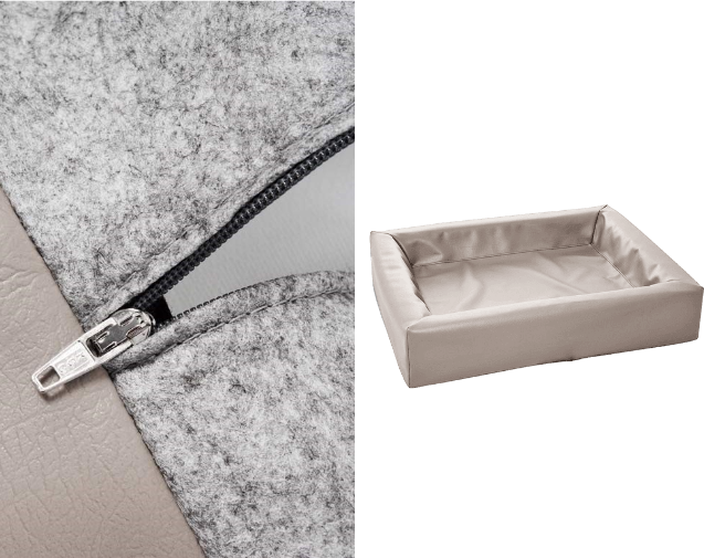 Bia Bed Kunstleer Hoes Hondenmand Taupe BIA-4 85X70X15 CM