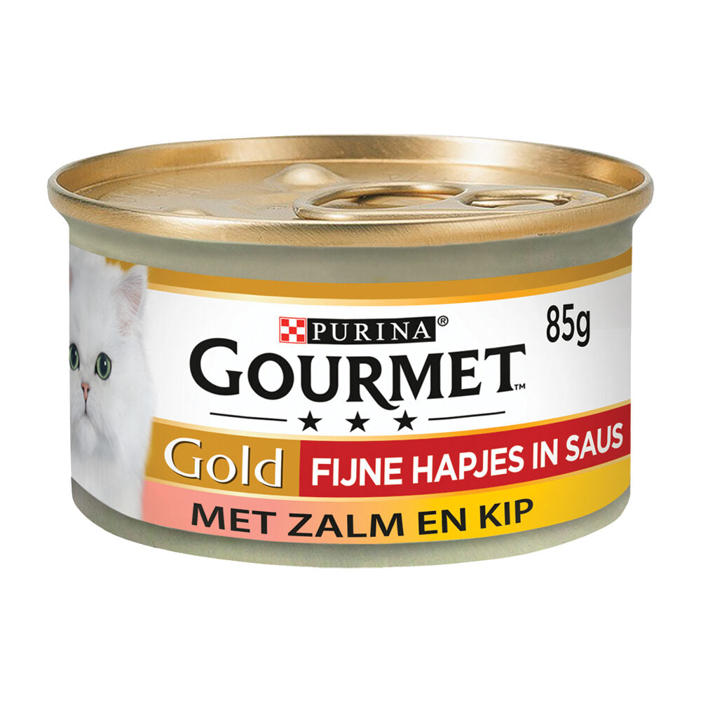 Gourmet Gold Fijne Hapjes Zalm / Kip 24X85 GR