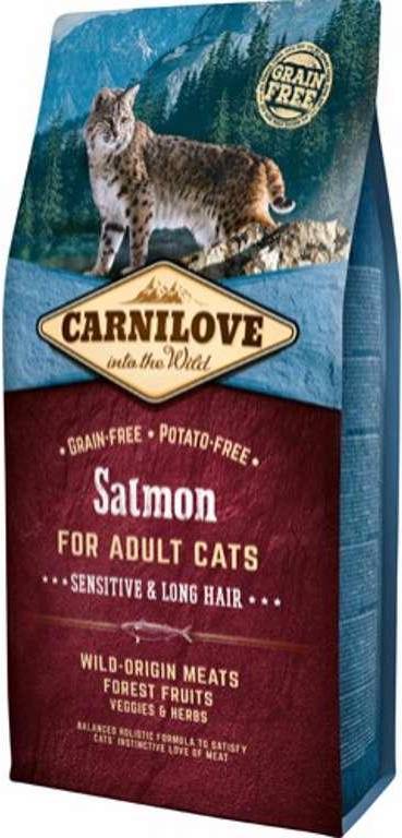 Carnilove Salmon Sensitive / Long Hair 6 KG