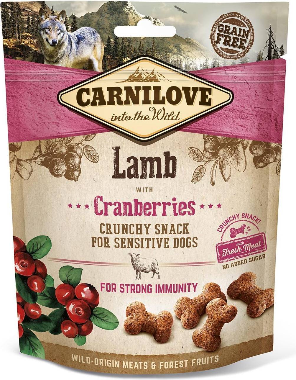 Carnilove Crunchy Snack Lam / Cranberries 200 GR