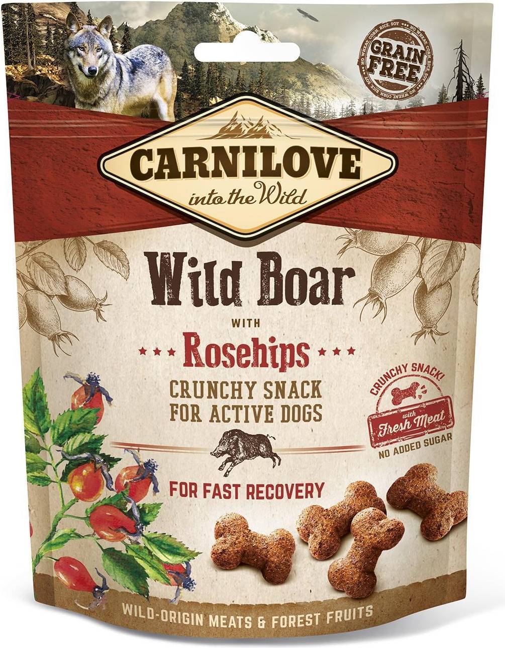 Carnilove Crunchy Snack Everzwijn / Rozenbottel 200 GR