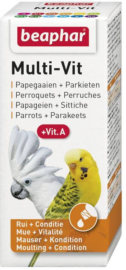 Beaphar Multi-Vit Papegaai en Grote Parkieten 20 ML