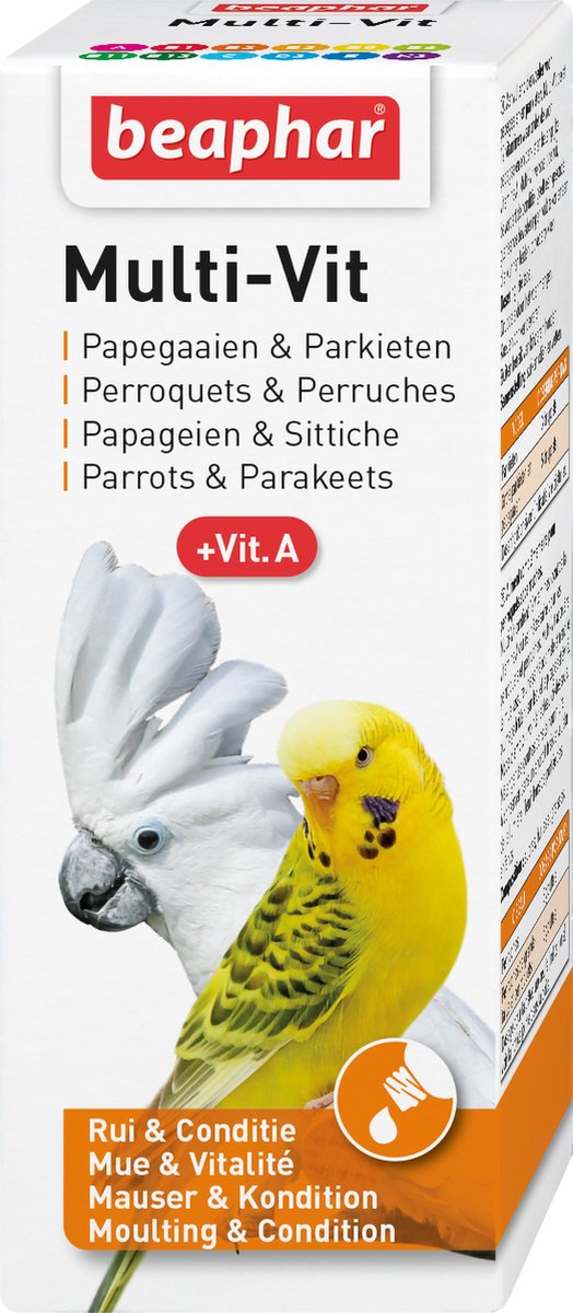 Beaphar Multi-Vit Papegaai en Grote Parkieten 50 ML