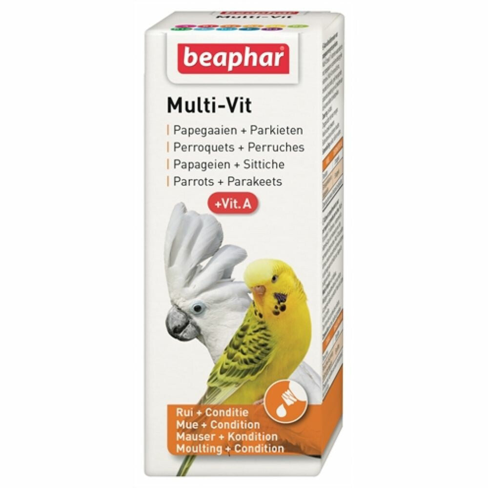 Beaphar Multi-Vit Papegaai en Grote Parkieten 50 ML