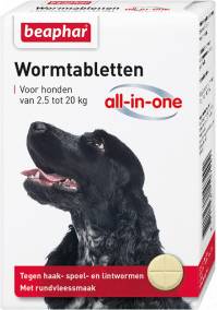 Beaphar Wormtablet All-in-One Hond 2.5-20 KG 2 TBL