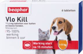 Beaphar Vlo Kill+ Kleine Hond / Kat Tot 11 Kg 6 TABLETTEN