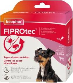 Beaphar Fiprotec Hond Tegen Teken en Vlooien 2-10 KG 3+1 PIP